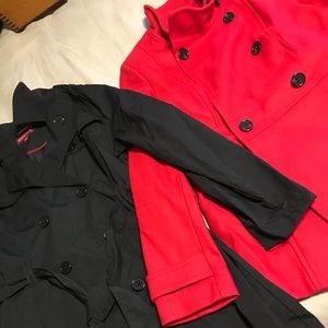 Two trench coats.
